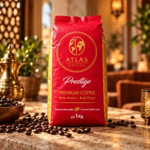 Atlas Coffee prestige-styled — univers café marocain